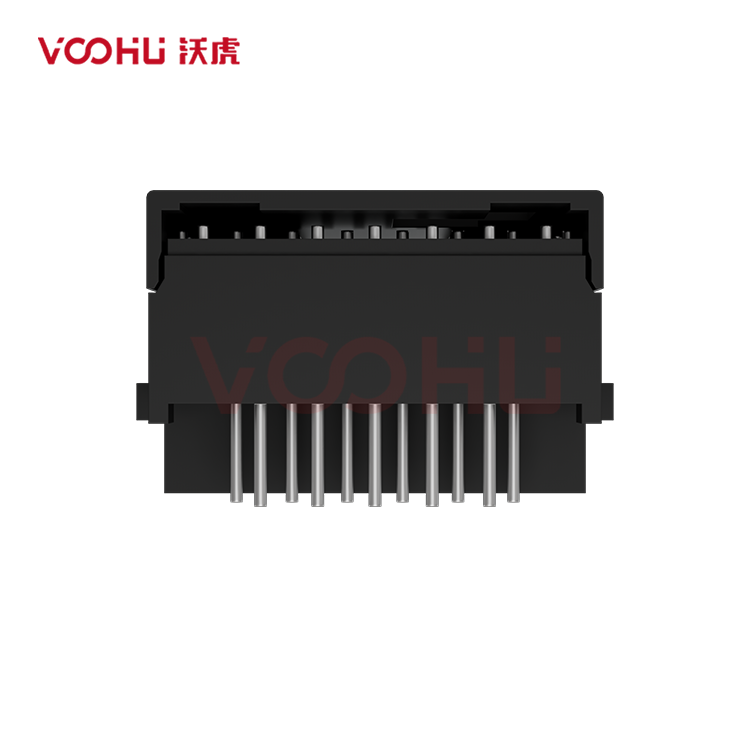 SYT1511B083IWW4CBD057  90&deg; side insertion  1*1   Tab Up 10/100M DIP RJ45 Offset Connector