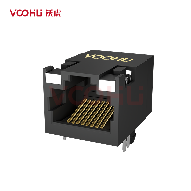 SYT211B002KG1A15DBH22  90&deg; side insertion  1*1 Tab UP GY/GY  10/100M DIP RJ45