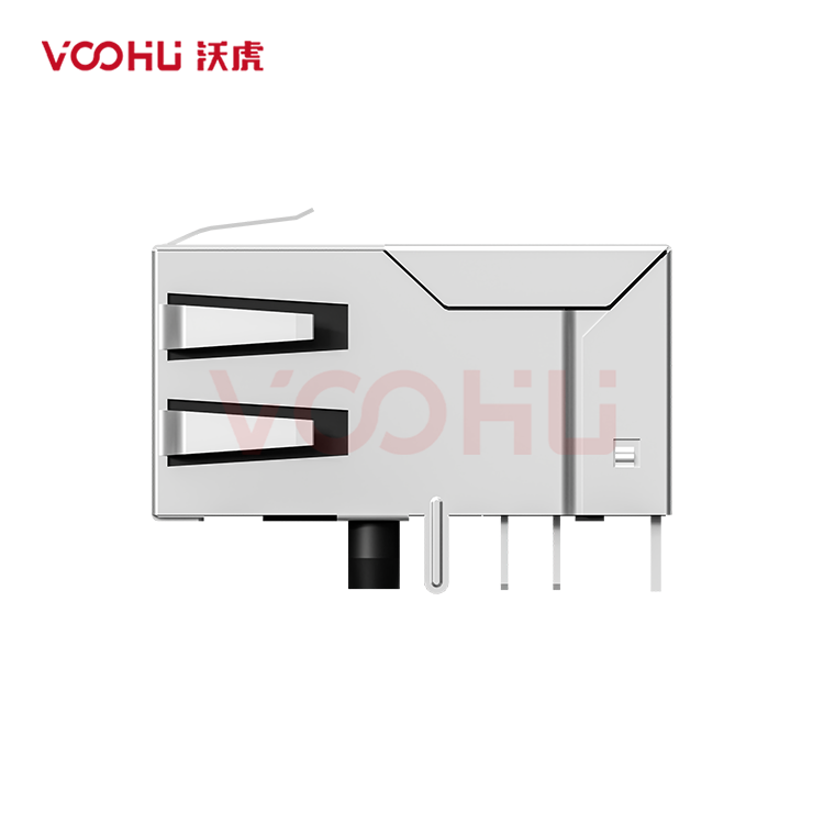 SYT311B019DB3A4DPN  90&deg; side insertion  1*1 Tab UP  G/G 10/100M POE 350mA DIP RJ45