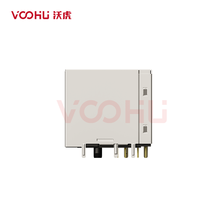 SYT59212488GWA1DY1E127  90&deg; side insertion 2*4 Tab UP/Down NO LED DIP RJ45