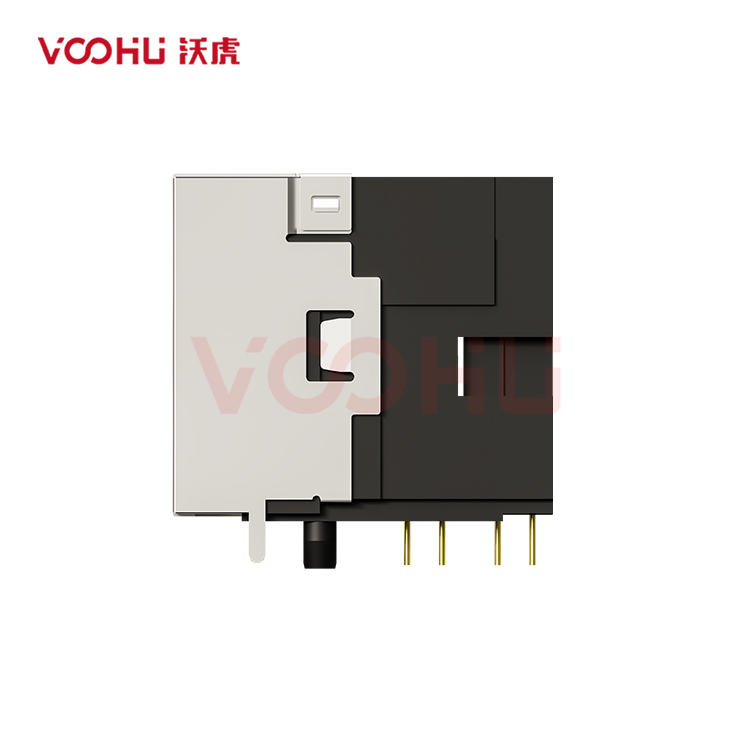 SYT59212488GWA1DY1EB052  90&deg; side insertion 2*4 8P8C Tab UP/Down NO LED DIP RJ45