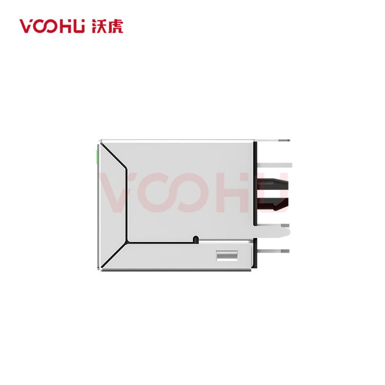 SYT52T1488AB3A1D10B1057  180&deg; vertical  1*4 Tab UP LED G/G DIP  RJ45