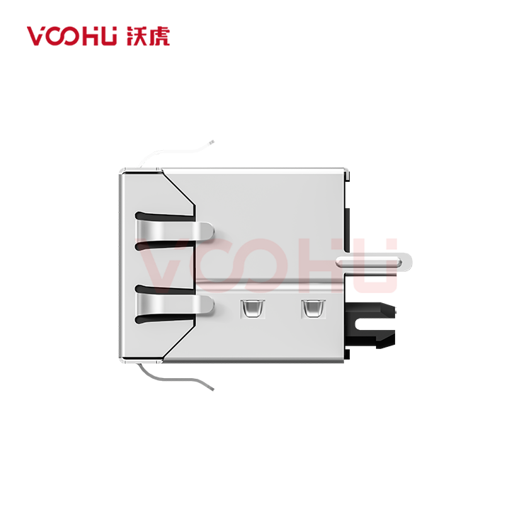 SYT52T1188HWA1DY1008 180&deg; vertical 1*1 Tab UP With shrapnel RJ45