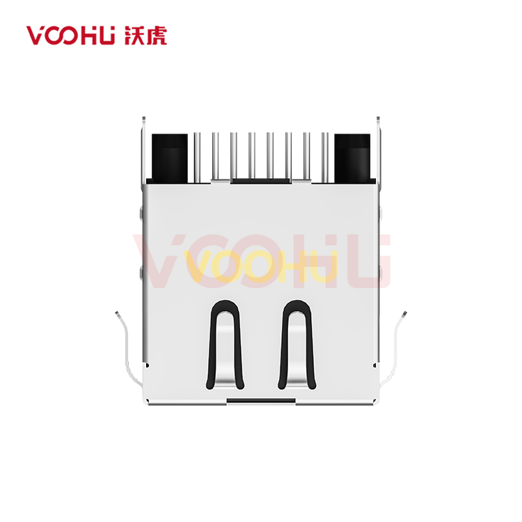 SYT52T1188HWA1DY1008 180&deg; vertical 1*1 Tab UP With shrapnel RJ45
