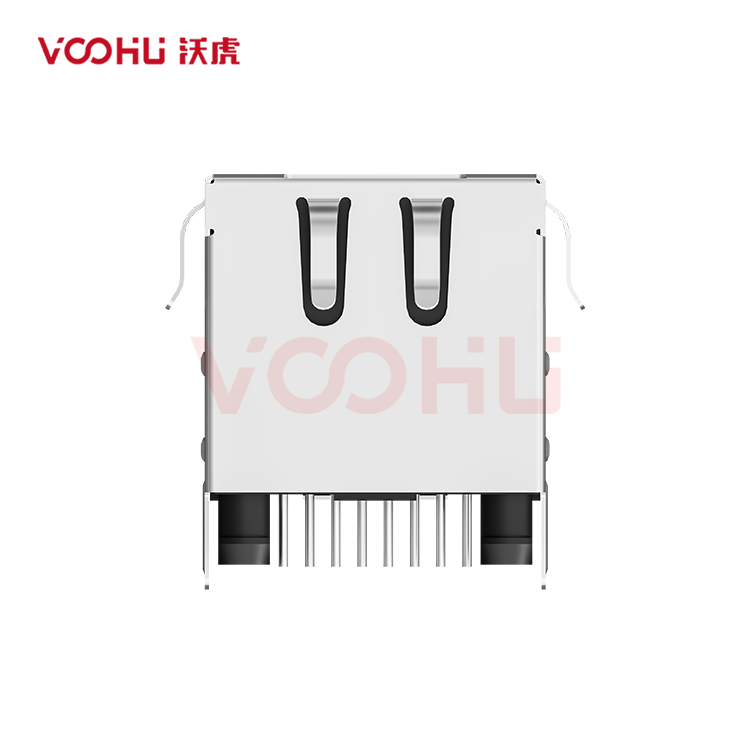 SYT52T1188HWA1DY1008 180&deg; vertical 1*1 Tab UP With shrapnel RJ45