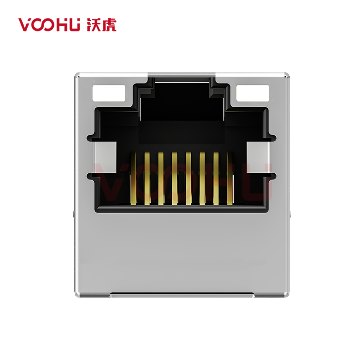SYT511Q070NG4A10DB19057  180&deg;  1*1  Tab-Up 100/1000BASE LED GY/GY DIP RJ45