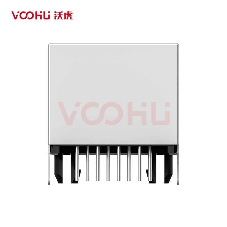 SYT111Q106BH14A1DBY4  90&deg;  1*1  Tab Down 100/1000BASE LED Y/GO DIP RJ45