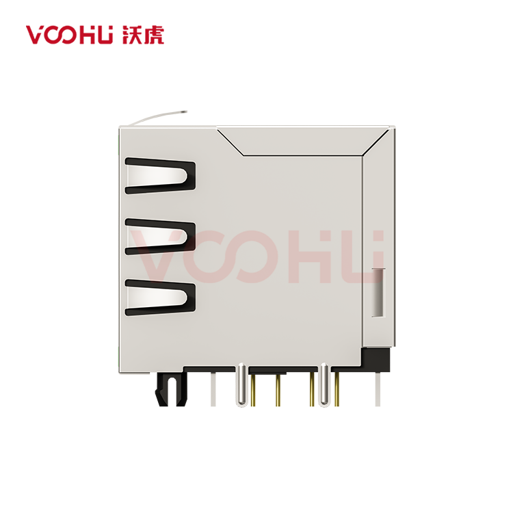 SYT59C31881131101  90&deg; side insertion 2*1 Tab UP/Down LED G/Y Shield Tabs DIP RJ45