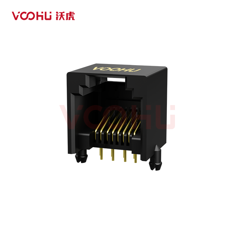 SYT55211188IWE1DY1  90° side insertion 5521 1X1 8P8C Tab Up NO LED DIP RJ45