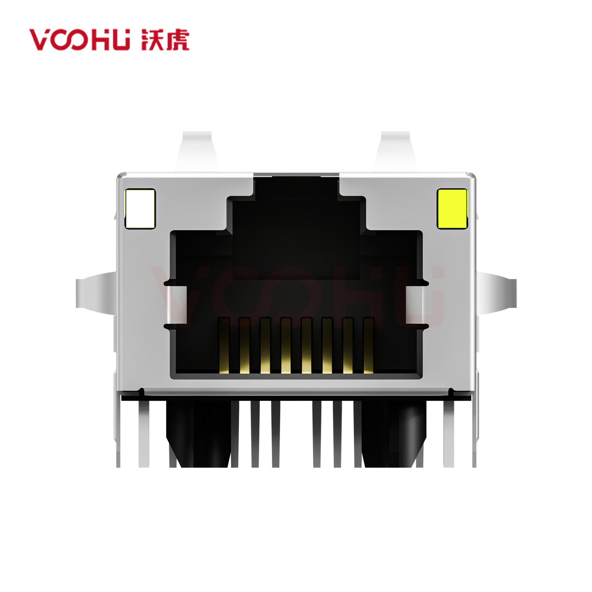 WH99TG-Q618G830415  90&deg;  99TG 1X1 Gigabit Pin length 1.8mm JACK LED GO/Y DIP RJ45(Low Profile)