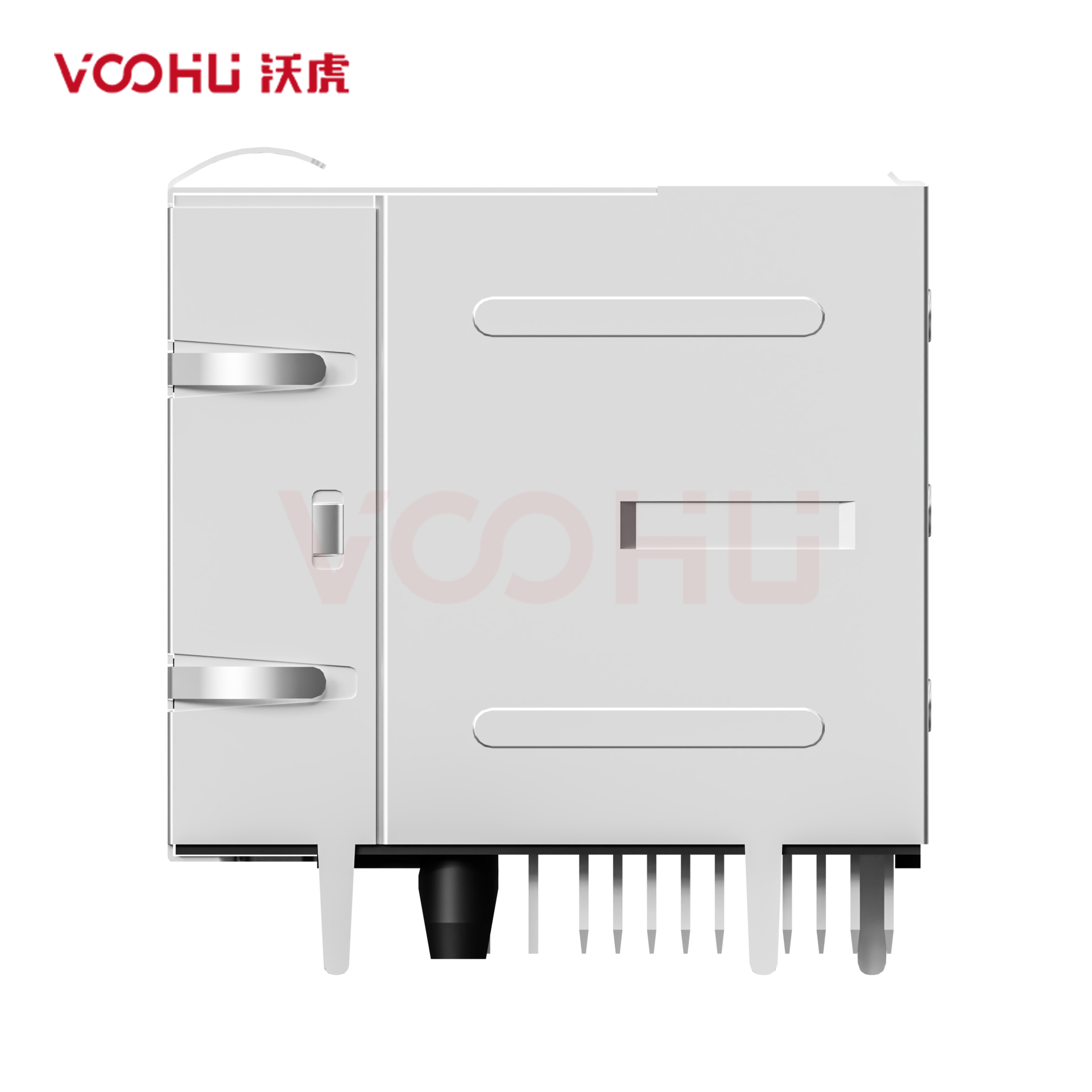 WH59G8281725C12  90&deg;  2*1  Tab-Up/Down 100/1000BASE LED G/G DIP RJ45