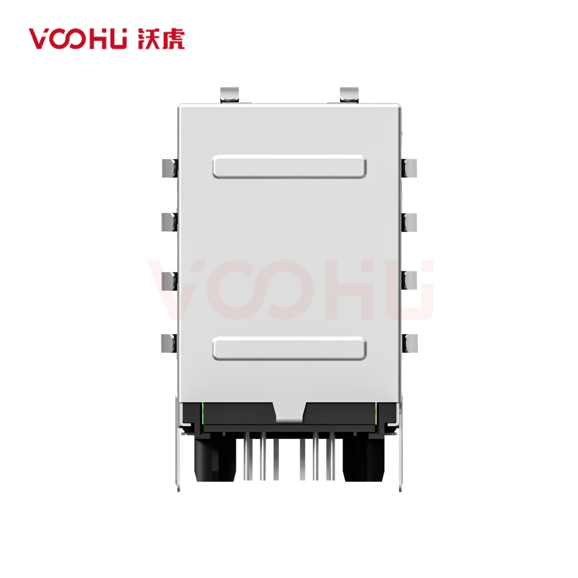 SYT21Q042DG1A2D057  90&deg;  2*1  Tab-Up/Down 100/1000BASE LED GY/GY DIP RJ45