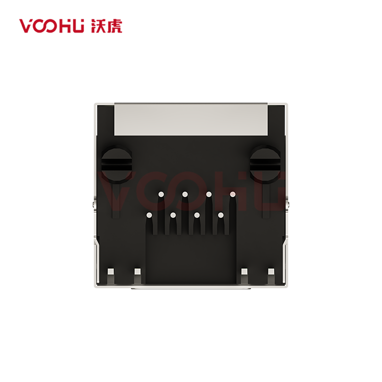 SYT561188AE4A1DY1   90&deg; side insertion 1*1 Tab UP 56 with shielding and light  LED G/GY  RJ45