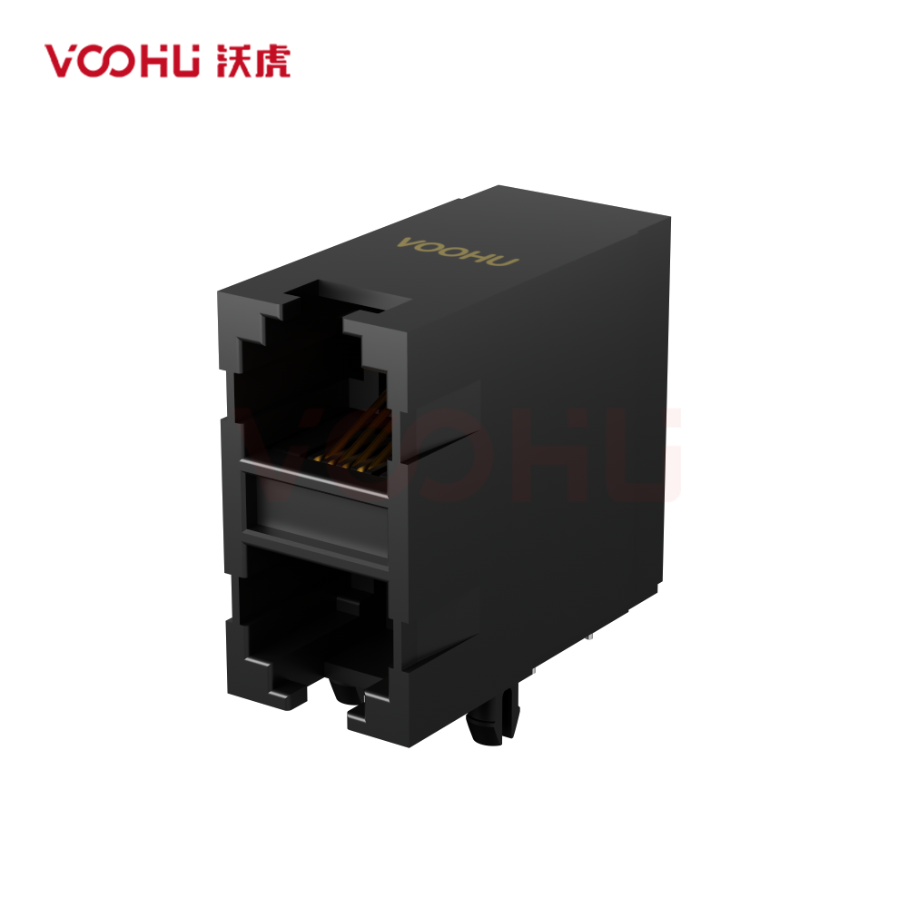 SYT59212164IWA1DY1G022 2*1 6P4C 90° Tab Up/Down  NO LED  RJ11