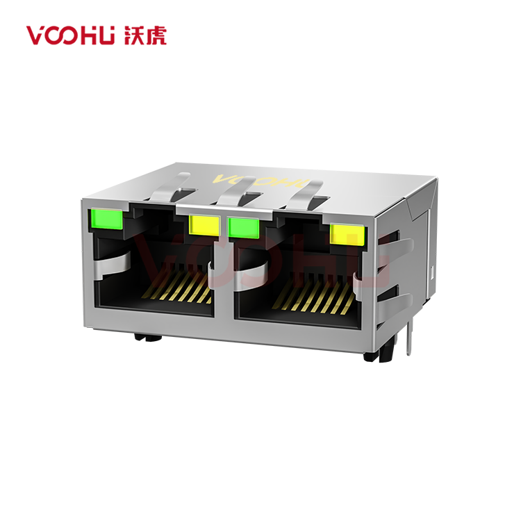 SYT212B016FD2A4D  90&deg; side insertion  1*2  Tab Up  LED G/Y 10/100M  DIP RJ45