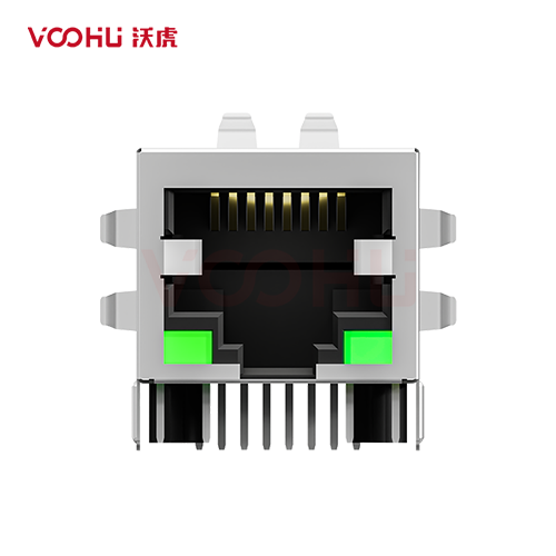 SYT111B002DB3A1D  90&deg; side insertion 1*1 Tab Down  G/G 10/100M DIP RJ45
