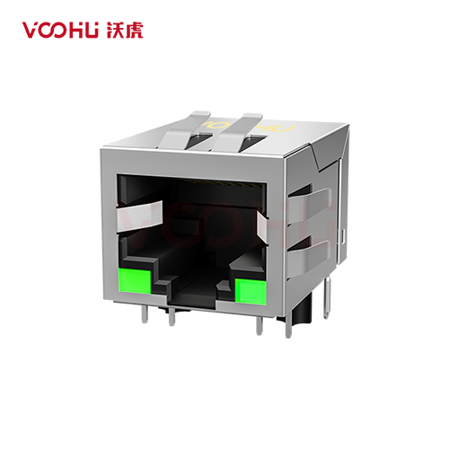 SYT111B002DB3A1D  90&deg; side insertion 1*1 Tab Down  G/G 10/100M DIP RJ45