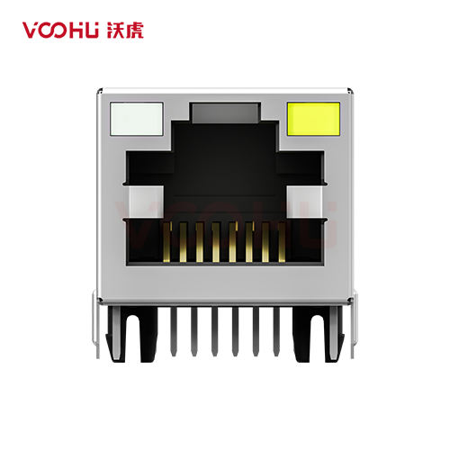 SYT211Q191CF5A4D  90&deg;  1*1  Tab Up 100/1000BASE  LED GO/Y DIP RJ45