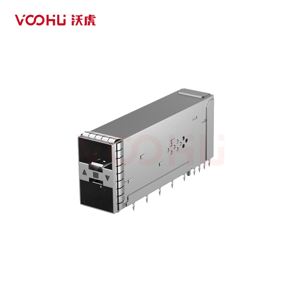 WHSFP32521F002 SFP28 2×1 25G Cage+Connectors Fiber Optic cages