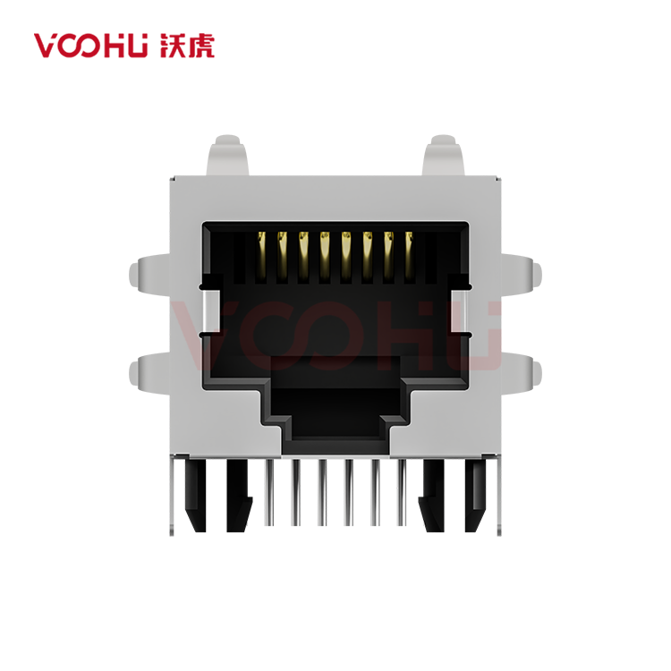 SYT59211111HWA1D1Y1  90&deg; side insertion 1*1 Tab DOWN 10P10C NO LED DIP RJ45