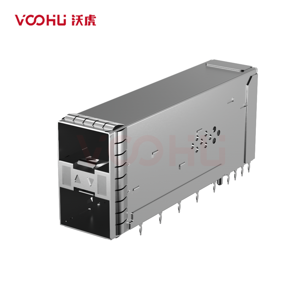 WHSFP32221F013 SFP28 2×1 25G Cage+Connectors Fiber Optic cages