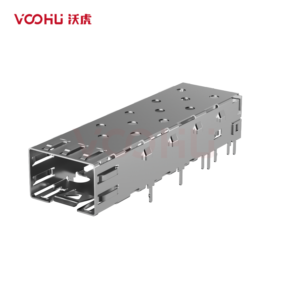WH81-111-Y0002-1 SFP 1 × 1 5G Cage Press-Fit  Fiber Optic cages