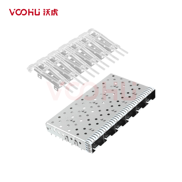 WH81-116-Y0019-1  SFP+ 1×6 10G Press-Fit  Cage  Fiber Optic cages