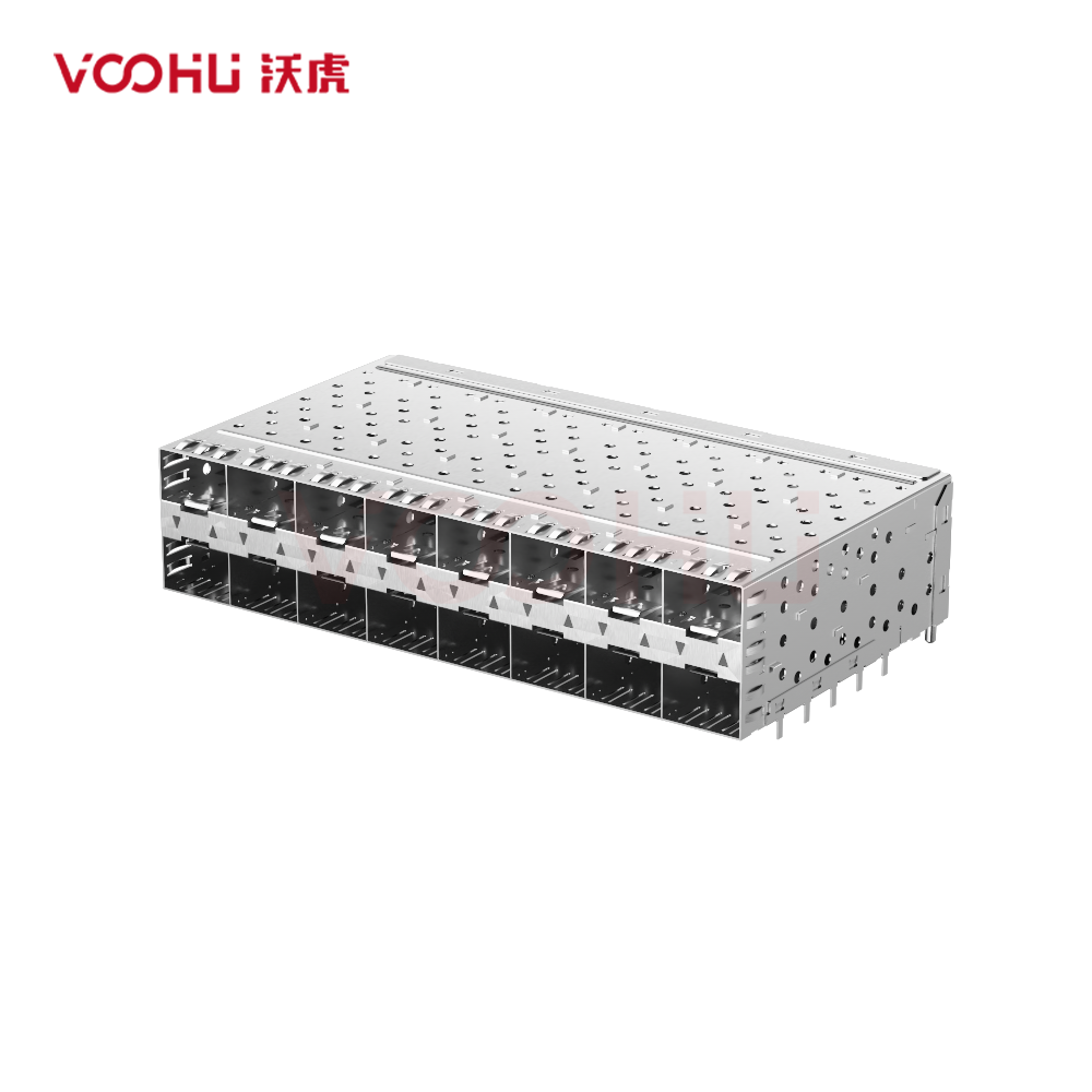 WHSFP06228F015  SFP 2×8 5G Cage+Connector Connector Gold Plated30U Ni 30U Fiber Optic cages