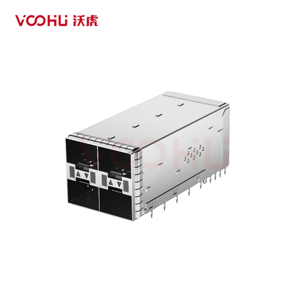 WHSFP32222F008 SFP28 2×2 25G Cage+Connectors Fiber Optic cages