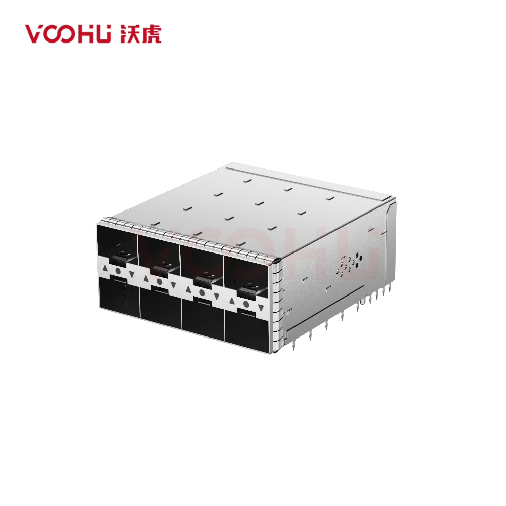 WHSFP32424F002 SFP28 2×4 25G Cage+Connectors Fiber Optic cages