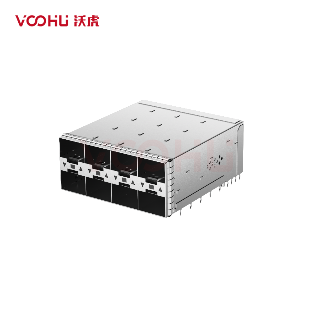 WHSFP32524F004 SFP28 2×4 25G Cage+Connectors Fiber Optic cages