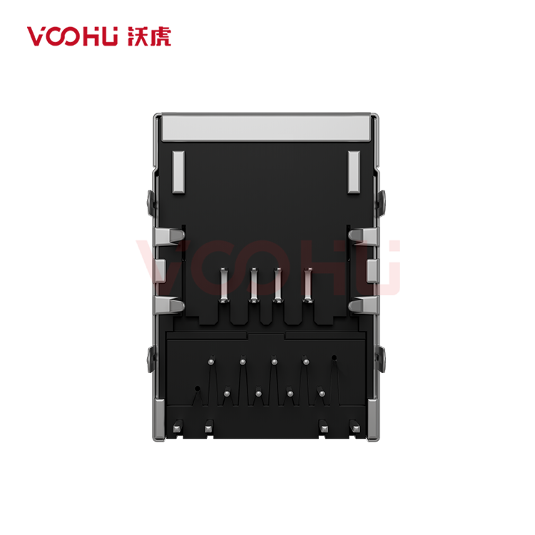 SYT711Q070AA1W2D057   90&deg;  1*1 Tab UP LED Y/G DIP 1000BASE RJ45+Dual USB3.0