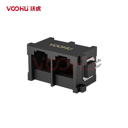 SYT52251288IWW1DY1T095  180&deg;  1*2 Tab UP 8P8C DIP RJ45