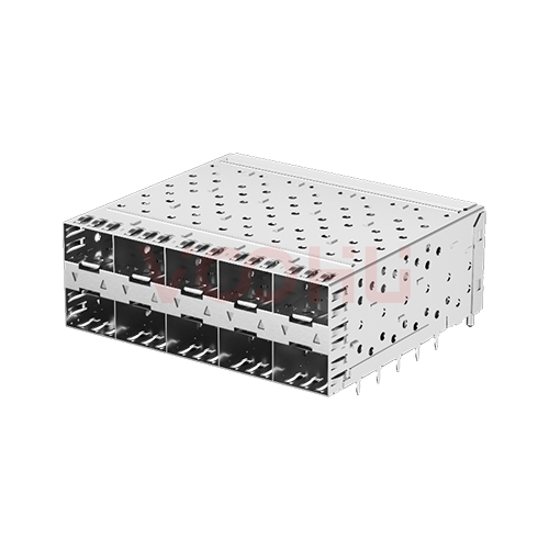 WHSFP05825F009 SFP 2×5 5G Cage+Connector Connector Gold Plated30U Ni 30U Fiber Optic cages