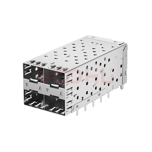 WHSFP05422D014 SFP 2&times;2 5G Cage+Connector Connector Gold Plated15U Fiber Optic cages