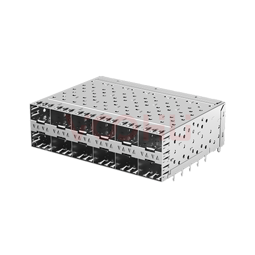 WHSFP06026F042 SFP 2×6 5G Cage+Connector Connector Gold Plated30U Ni 30U Fiber Optic cages