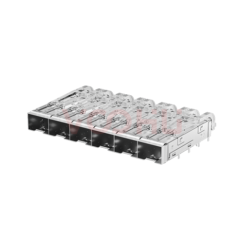 WH81-116-Y0019-1  SFP+ 1×6 10G Press-Fit  Cage  Fiber Optic cages