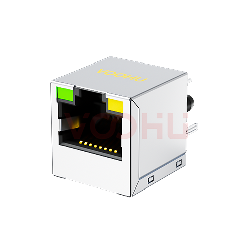 SYT511Q285AB2A8DA2 180&deg; vertical 1*1 Tab UP 2.5G LED G/Y DIP RJ45