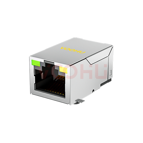 SYT311B093AA2A7S009 90&deg; side insertion 1*1 Tab UP 10/100M LED G/Y SMT  RJ45