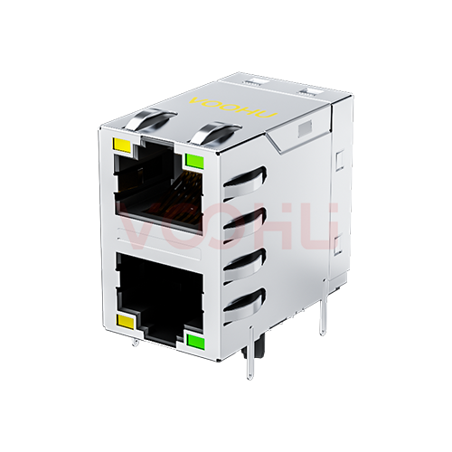 SYT21Q085DA1A2D057 2*1 1000M LED（Y/G）RJ45 Connector