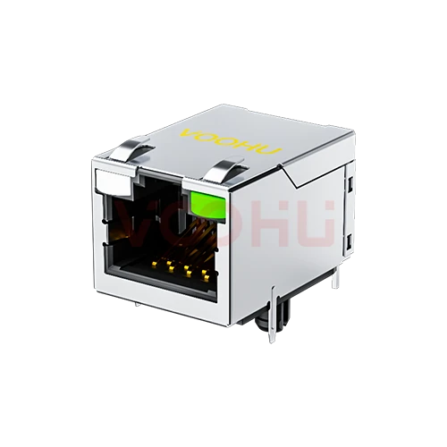 SYT211B035DF7A7DDBT6B009 90&deg; 1*1 Tab Up 8P8C CAT6A LED（GO/G）