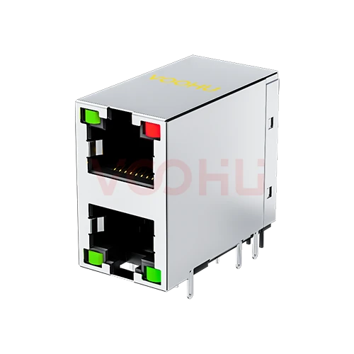WH59B3188GRGG111101 2X1 8P8C With LED UP(G/R) DOWN(G/G)