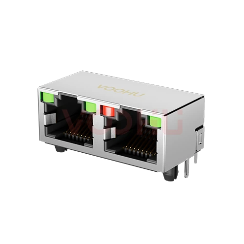 SYT56I3288GGRG0111101 90&deg;  1*2 8P8C Tab UP LED GG/RG DIP RJ45