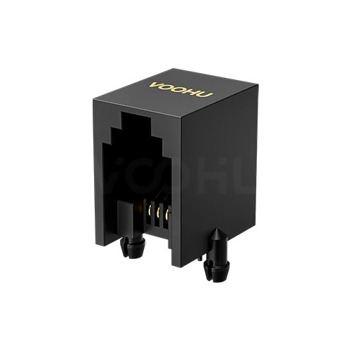 SYT55211144IWE1DY1017 90&deg; side insertion 1*1 Tab UP  NO LED DIP RJ11