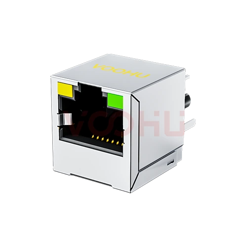 SYT52241188AC1A3DY1027 180&deg; vertical  1*1 Tab UP  LED yellow/green DIP  RJ45