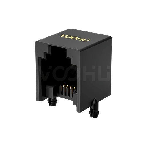 SYT55211164IWE1DY1017 90&deg; side insertion 1*1 Tab UP  NO LED DIP RJ11