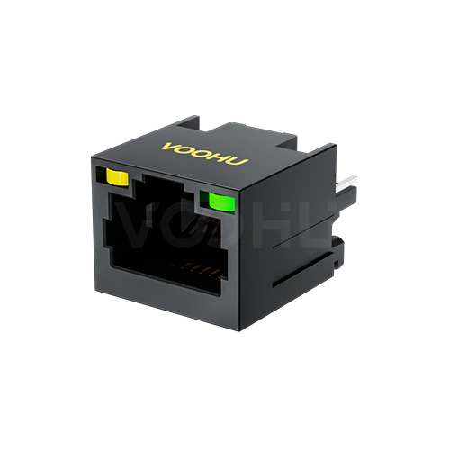 SYT52W1188AA1A1DB9008 180&deg; wire bonding type 1*1 Tab UP Y/G DIP RJ45