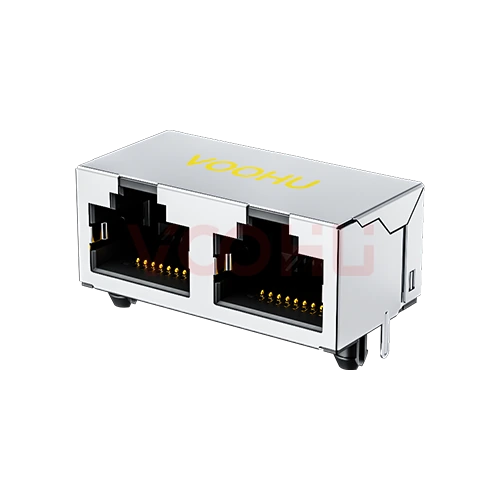 SYT561288GWA3DY1027 90&deg; side insertion 1*2 Tab UP LED Y/G Shield Tabs  DIP RJ45