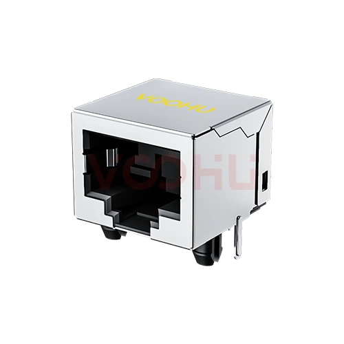 SYT56A1188GWA2DY1054 90&deg; side insertion 1*1 Tab Down NO  LED Shield Tabs  DIP RJ45