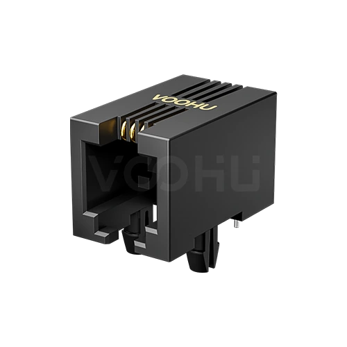 SYT53211144IWA1D1017 90&deg; side insertion 1*1 Tab Down NO LED DIP RJ11